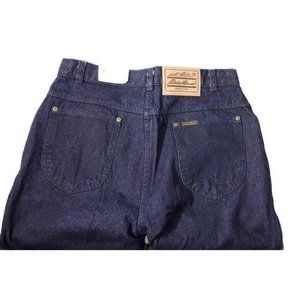 VIntage Eddie Bauer Jeans, Mom Jeans, High Waist, NOS Dark Denim, 30 x 32,